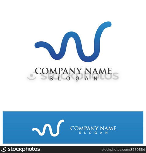 W Letter Logo Template vector illustration design