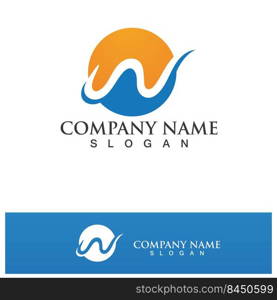 W Letter Logo Template vector illustration design