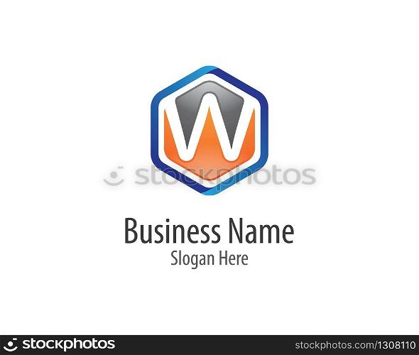 W letter logo vector icon illustration design