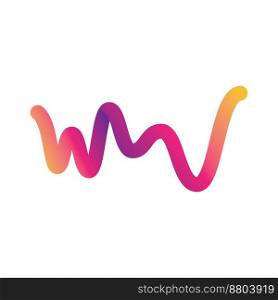 W letter logo vector illustration