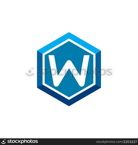 W letter logo vector template