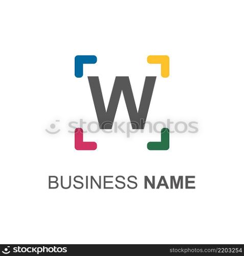 W letter logo vector template