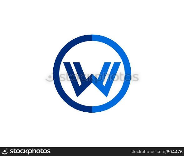 W Letter Logo vectorTemplate