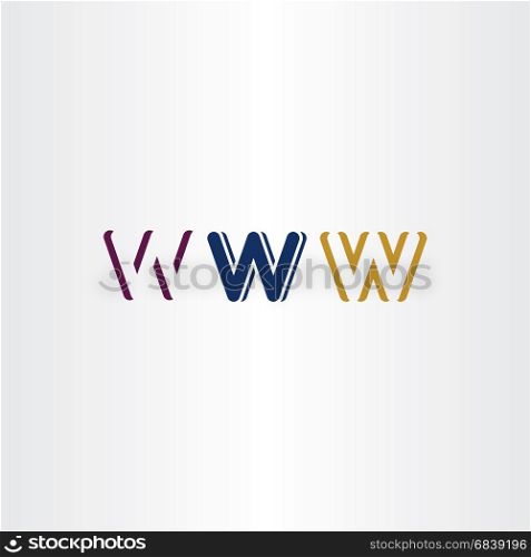 w letter set vector logo icon design