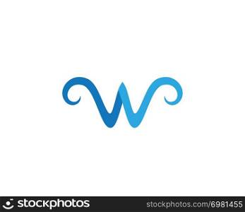 W letters business logo and symbols template