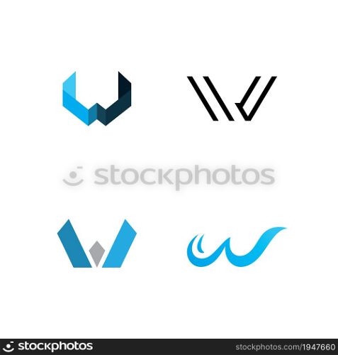 W letters business logo , icon and symbols template design