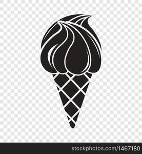 Wafer ice cream icon. Simple illustration of wafer ice cream vector icon for web. Wafer ice cream icon, simple black style