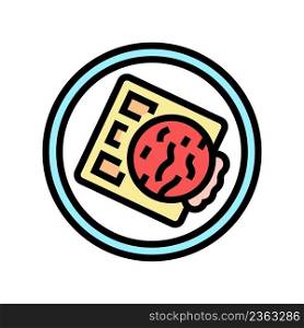 waffle ice cream color icon vector. waffle ice cream sign. isolated symbol illustration. waffle ice cream color icon vector illustration
