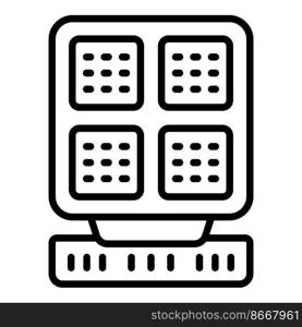 Waffle machine icon outline vector. Iron cooker. Belgian maker. Waffle machine icon outline vector. Iron cooker