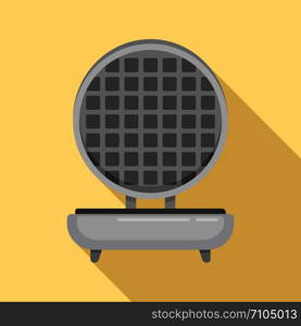 Waffle maker icon. Flat illustration of waffle maker vector icon for web design. Waffle maker icon, flat style