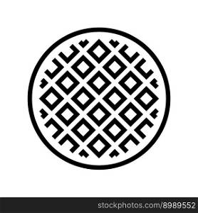waffle weave fabric material line icon vector. waffle weave fabric material sign. isolated contour symbol black illustration. waffle weave fabric material line icon vector illustration