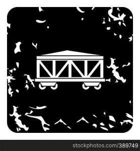 Wagon train icon. Grunge illustration of wagon train vector icon for web. Wagon train icon, grunge style