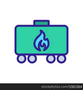 wagon with combustible material icon vector. Thin line sign. Isolated contour symbol illustration. wagon with combustible material icon vector. Isolated contour symbol illustration