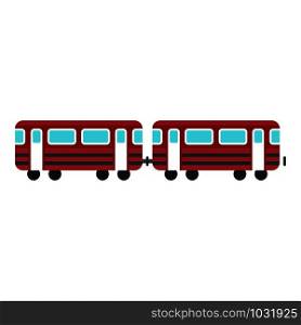Wagons train icon. Flat illustration of wagons train vector icon for web design. Wagons train icon, flat style
