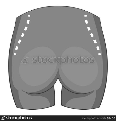 Waist surgery correction icon in monochrome style isolated on white background vector illustration. Waist surgery correction icon monochrome