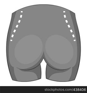 Waist surgery correction icon in monochrome style isolated on white background vector illustration. Waist surgery correction icon monochrome