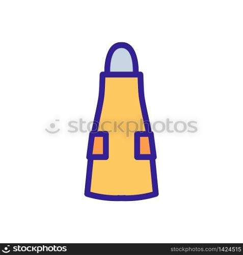 waiter apron icon vector. waiter apron sign. color symbol illustration. waiter apron icon vector outline illustration
