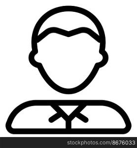 Waiter professional avatar wearing uniform