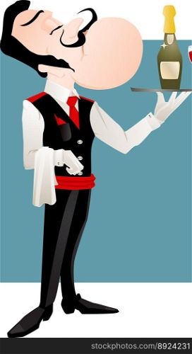 Waiter vector image