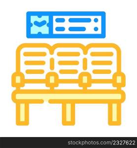 waiting hall seats airport color icon vector. waiting hall seats airport sign. isolated symbol illustration. waiting hall seats airport color icon vector illustration