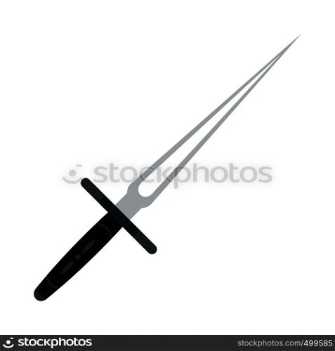 Wakizashi weapon flat icon isolated on white background. Wakizashi weapon flat icon