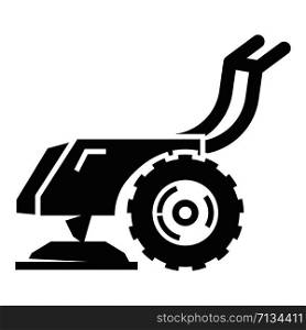 Walk-behind tractor icon. Simple illustration of walk-behind tractor vector icon for web design isolated on white background. Walk-behind tractor icon, simple style