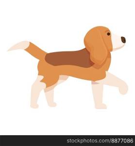 Walk dog icon cartoon vector. Canine action. Run animal. Walk dog icon cartoon vector. Canine action