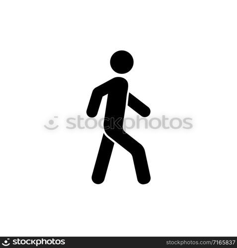 Walk icon vector isolated on white background