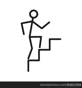 Walk Up Stairs. Vector illustration. stock image. EPS 10.. Walk Up Stairs. Vector illustration. stock image.