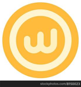 Walken WLKN logo icon isolated on white background. Web3 running app with fun game and social elements with Move to Earn concept. Vector design element.. Walken WLKN logo icon isolated on white background. Web3 running app with fun game and social elements with Move to Earn concept. Design element.