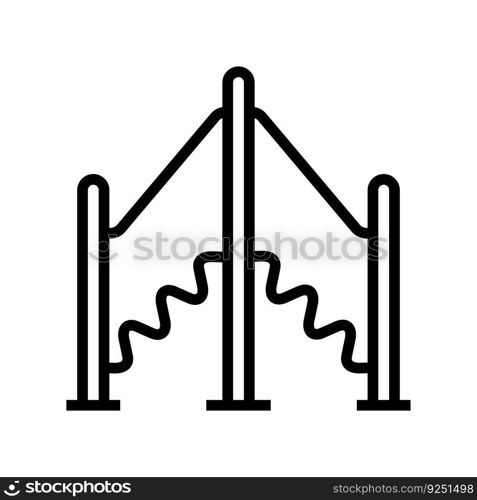 walker climber park kid play line icon vector. walker climber park kid play sign. isolated contour symbol black illustration. walker climber park kid play line icon vector illustration