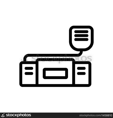 walkie talkie device icon vector. walkie talkie device sign. isolated contour symbol illustration. walkie talkie device icon vector outline illustration