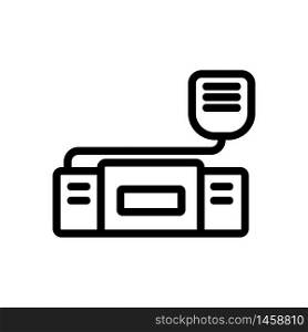 walkie talkie device icon vector. walkie talkie device sign. isolated contour symbol illustration. walkie talkie device icon vector outline illustration