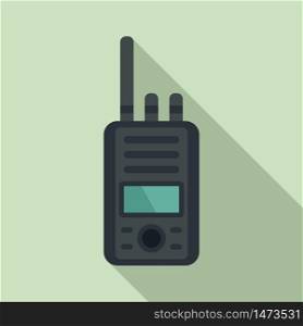 Walkie talkie icon. Flat illustration of walkie talkie vector icon for web design. Walkie talkie icon, flat style