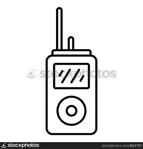 Walkie talkie icon. Outline walkie talkie vector icon for web design isolated on white background. Walkie talkie icon, outline style