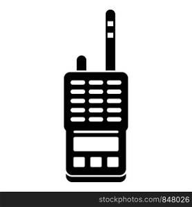 Walkie talkie icon. Simple illustration of walkie talkie vector icon for web design isolated on white background. Walkie talkie icon, simple style