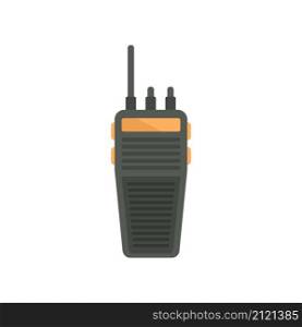 Walkie talkie mobile icon. Flat illustration of walkie talkie mobile vector icon isolated on white background. Walkie talkie mobile icon flat isolated vector