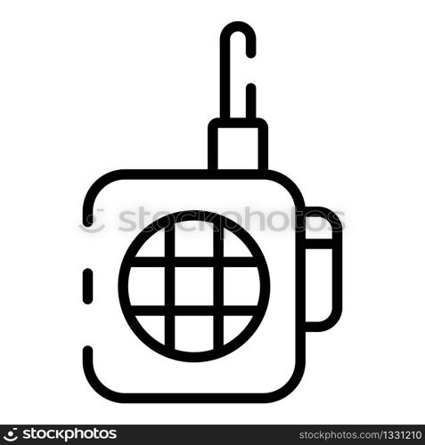 Walkie talkie toy icon. Outline walkie talkie toy vector icon for web design isolated on white background. Walkie talkie toy icon, outline style