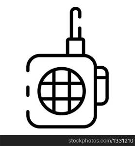 Walkie talkie toy icon. Outline walkie talkie toy vector icon for web design isolated on white background. Walkie talkie toy icon, outline style