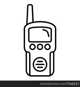 Walkie talkie toy icon. Outline walkie talkie toy vector icon for web design isolated on white background. Walkie talkie toy icon, outline style
