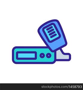 walkie talkie with battery icon vector. walkie talkie with battery sign. color symbol illustration. walkie talkie with battery icon vector outline illustration