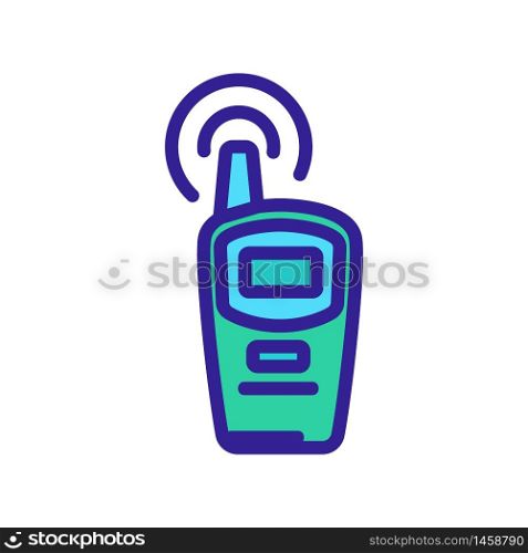 walkie talkie with catch signal icon vector. walkie talkie with catch signal sign. color symbol illustration. walkie talkie with catch signal icon vector outline illustration