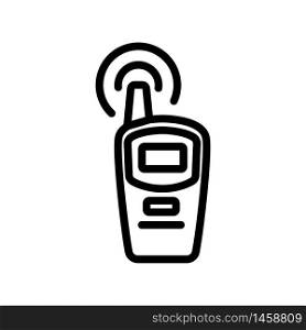 walkie talkie with catch signal icon vector. walkie talkie with catch signal sign. isolated contour symbol illustration. walkie talkie with catch signal icon vector outline illustration