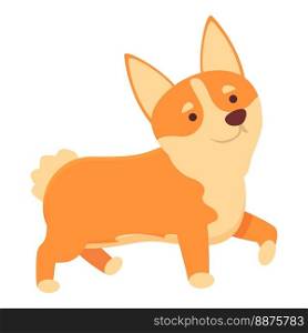 Walking canine icon cartoon vector. Royal animal. Crown animal. Walking canine icon cartoon vector. Royal animal