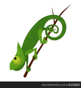 Walking chameleon icon. Cartoon illustration of walking chameleon vector icon for web. Walking chameleon icon, cartoon style