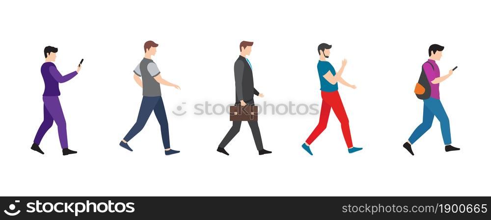 walking man people Vector icon design illustration Template