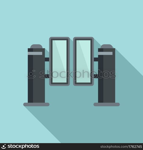 Walking turnstile icon. Flat illustration of Walking turnstile vector icon for web design. Walking turnstile icon, flat style