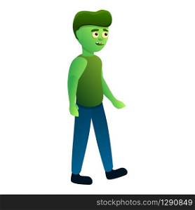 Walking zombie icon. Cartoon of walking zombie vector icon for web design isolated on white background. Walking zombie icon, cartoon style