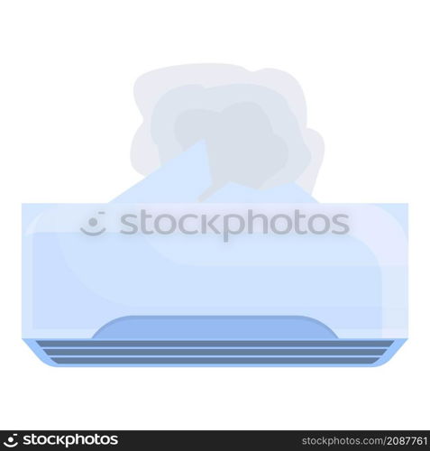 Wall air conditioner broken icon cartoon vector. Building cooling. Home service. Wall air conditioner broken icon cartoon vector. Building cooling