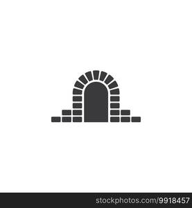 Wall bridge logo illustration vector design